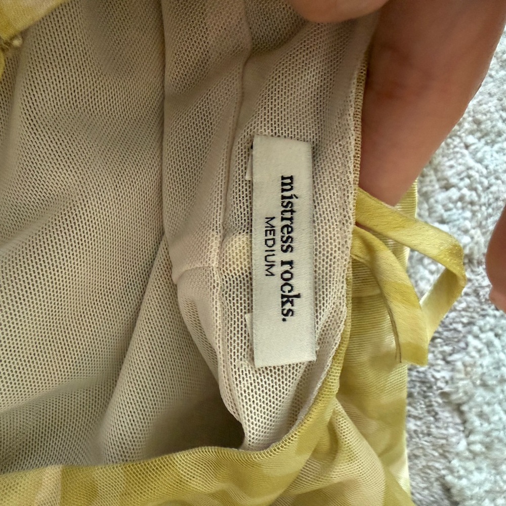 Mistress Rocks Olive Print Ruffle Mini Dress - Picture 4 of 4